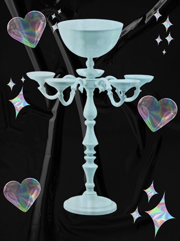 Glass vase front view